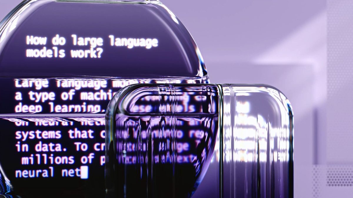 Render abstracto de un modelo de lenguaje grande, IA en el comercio digital de LATAM
